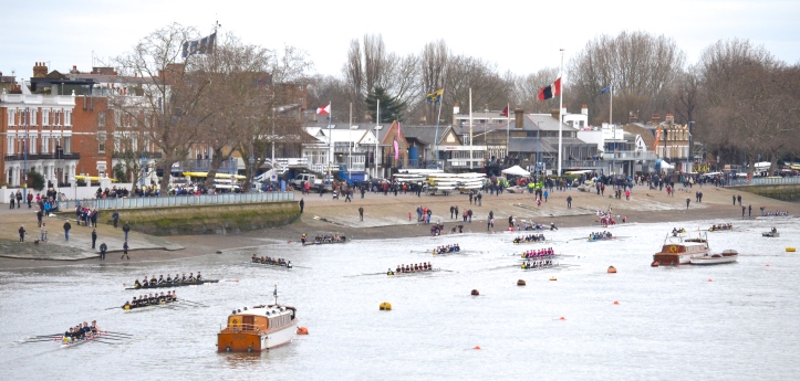 Pic 22. Putney Embankment, the scene of the University Boat Races in a week’s time.
